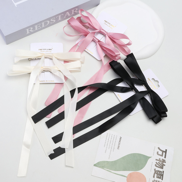 Заколка для волос бант с лентой Pretty Girl 2шт