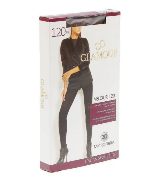 Колготки GLAMOUR Velour 120 (nero 4) 