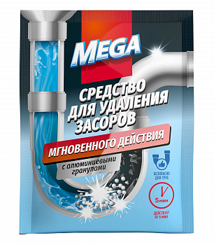 Средство для прочистки труб Mega 60г (У-15)