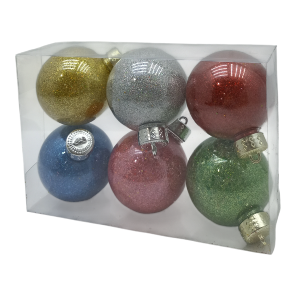 Набор игрушек для елки Шар ( 6шт) d-8см /QS561--WF9009/