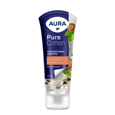 Крем для рук Aura Pure Cotton 75мл ночной уход