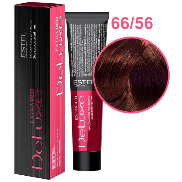 Professional DE LUXE EXTRA RED 66/56 темно-русый красно-фиолетовый 60мл (У-20)