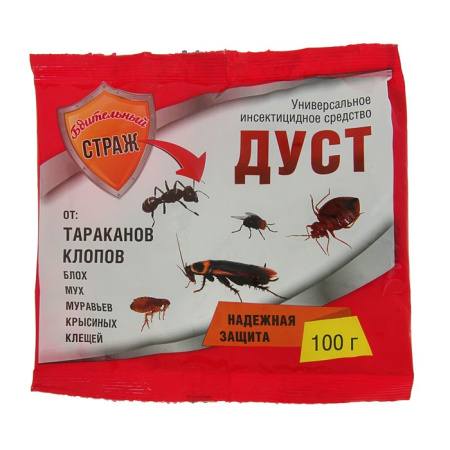 ДУСТ от тараканов и клопов 100г Бдительный страж (У-50)
