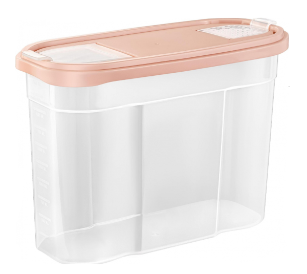 Банка для сыпучих продуктов 2,5л Bergen персиковая карамель