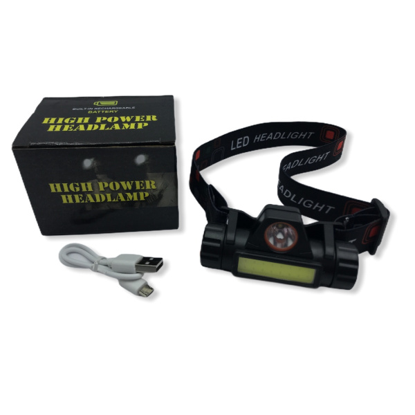 Фонарь налобный светодиодный  8*4см micro USB 2LED /101/872/BL-8108//TD101-1/