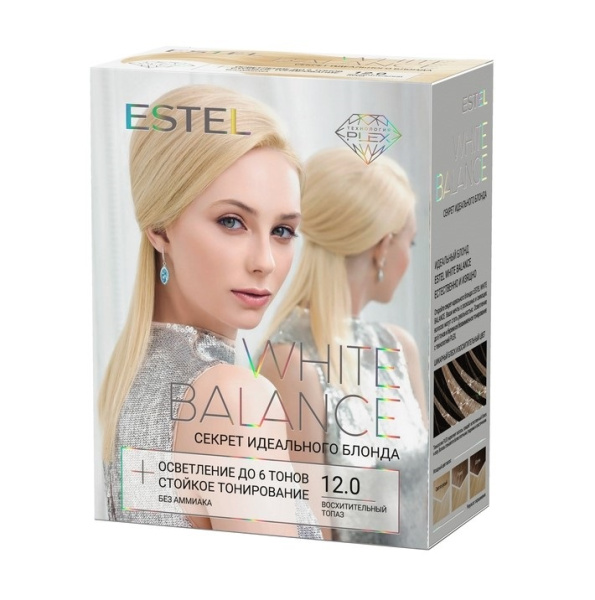 ESTEL WHITE BALANCE Набор Секрет идеального блонда тон 12.0 Восхитительный топаз /055770/