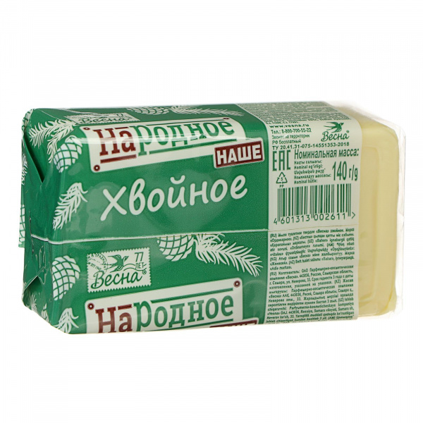 Мыло Весна Народное 140г хвойное (У-44)