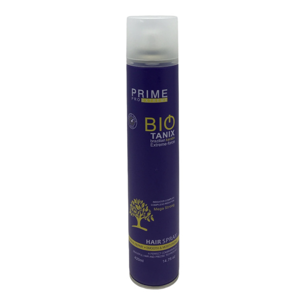 Лак для волос Bio Tanix  420мл Brazilian Keratin мегасильная фиксация