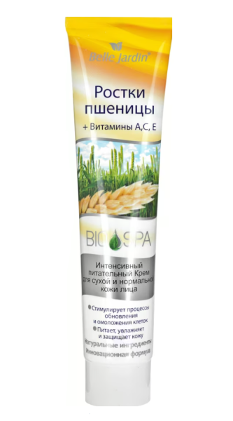 Крем для лица B.J.Bio Spa 125мл с ростками пшеницы + витамины А, С, Е   Крем для лица B.J.Bio Spa 125мл с ростками пшеницы + витамины А, С, Е