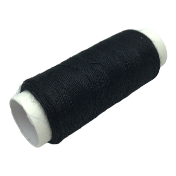 Нитки черные  1шт 100м полиэстер (У-10/120) /09B-052-020/ Нитки черные  1шт 100м полиэстер (У-10/120) /09B-052-020/